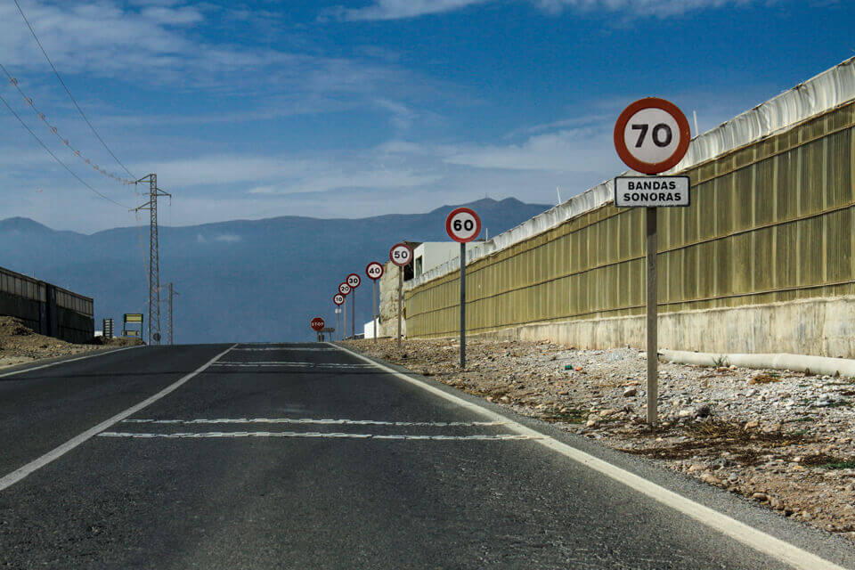 Autofahren in Andalusien Schilder